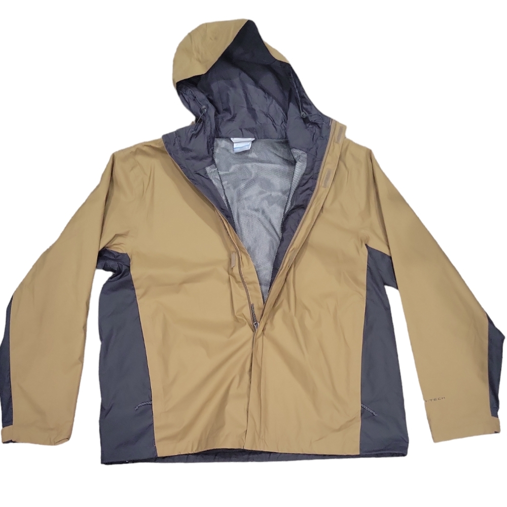 New Without Tags! Columbia Men's Brown & Black Windbreaker Jacket Size XL